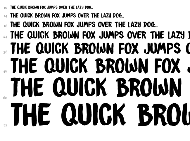 DK Brush Crush font waterfall
